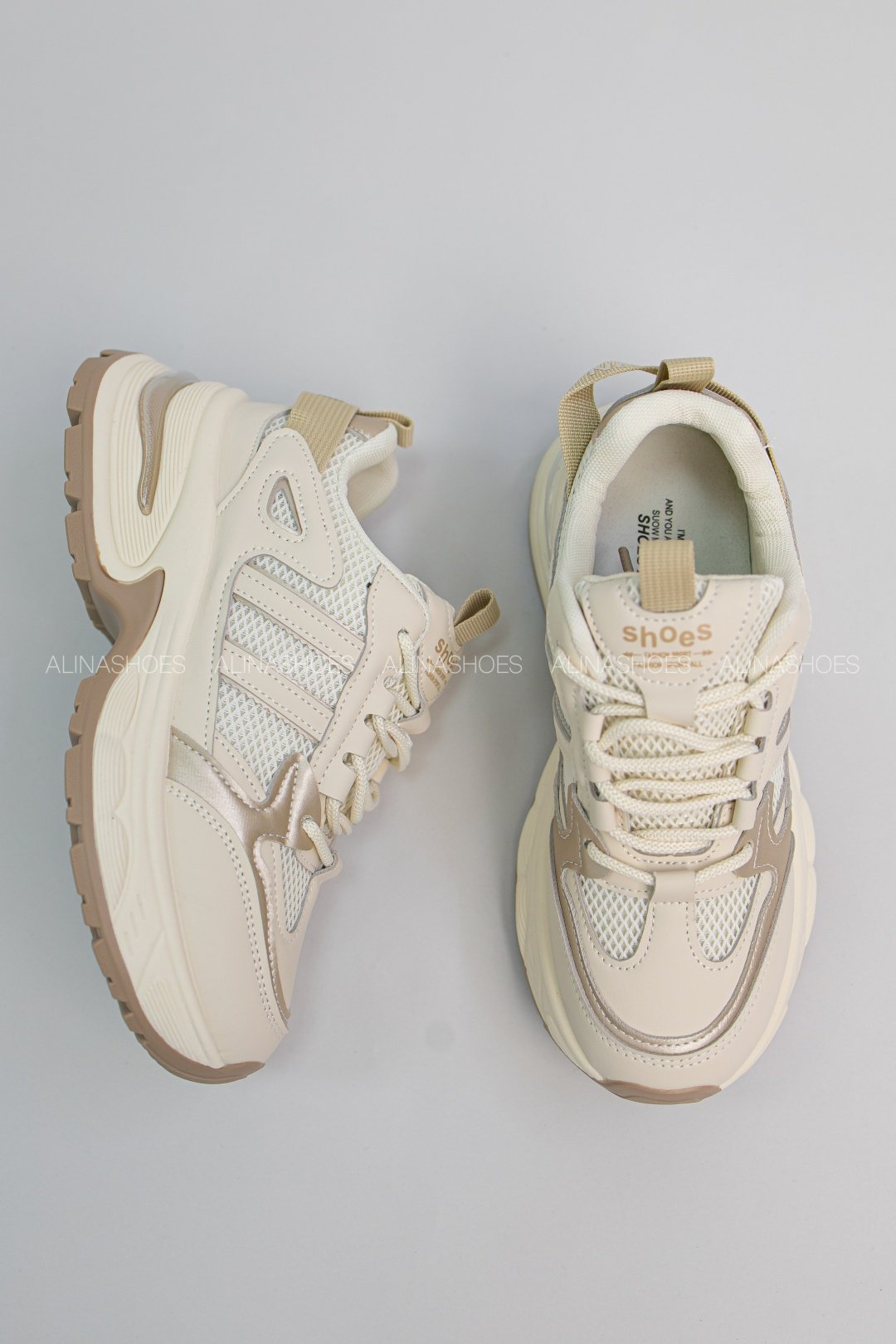 Кроссовки alinashoes бежевый купить,NaN