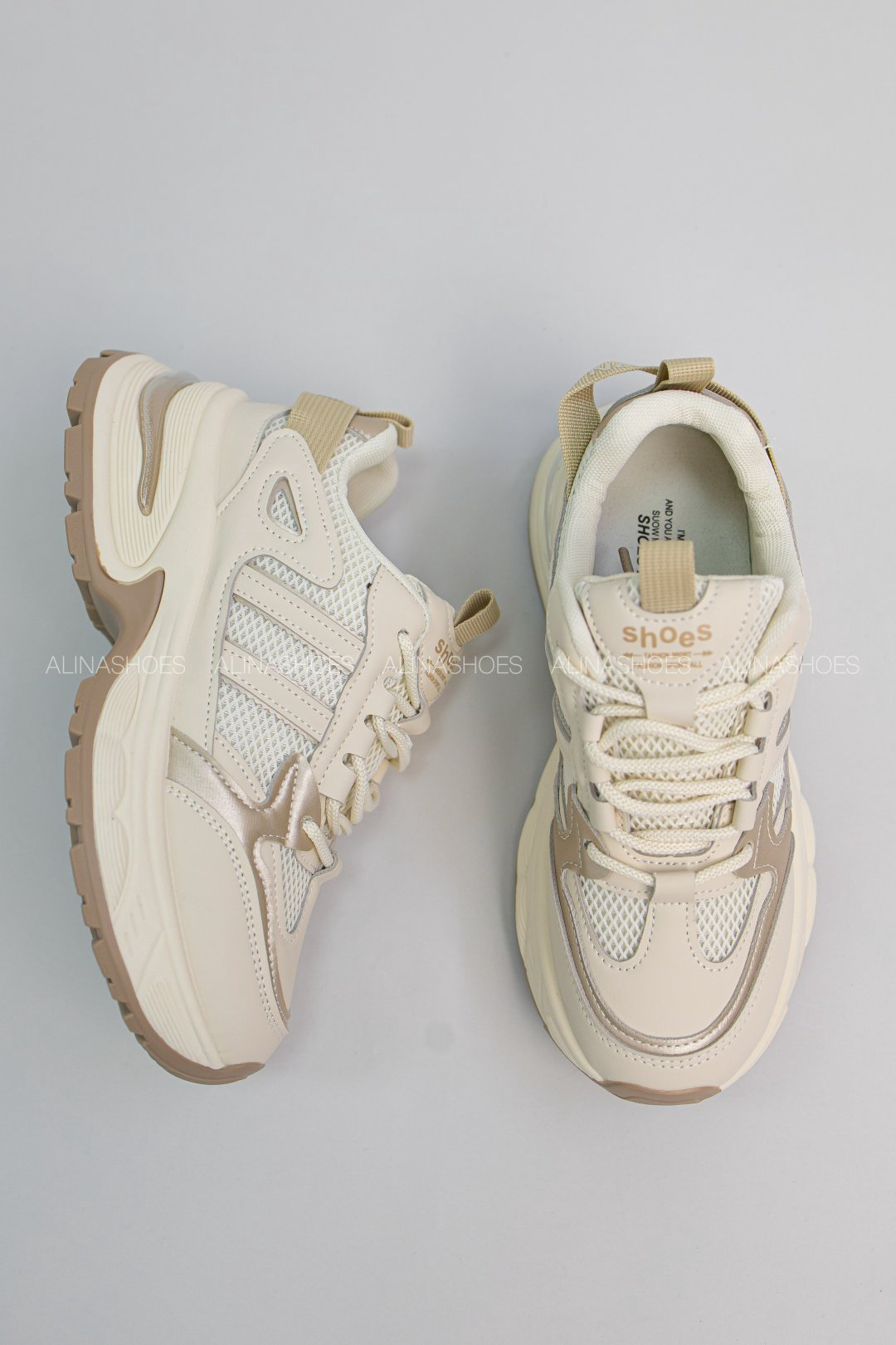 Кроссовки alinashoes бежевый купить,NaN