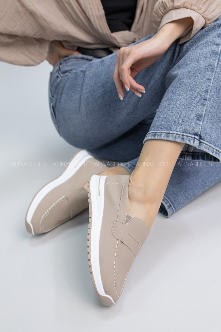 Мокасины alinashoes бежевый купить,NaN