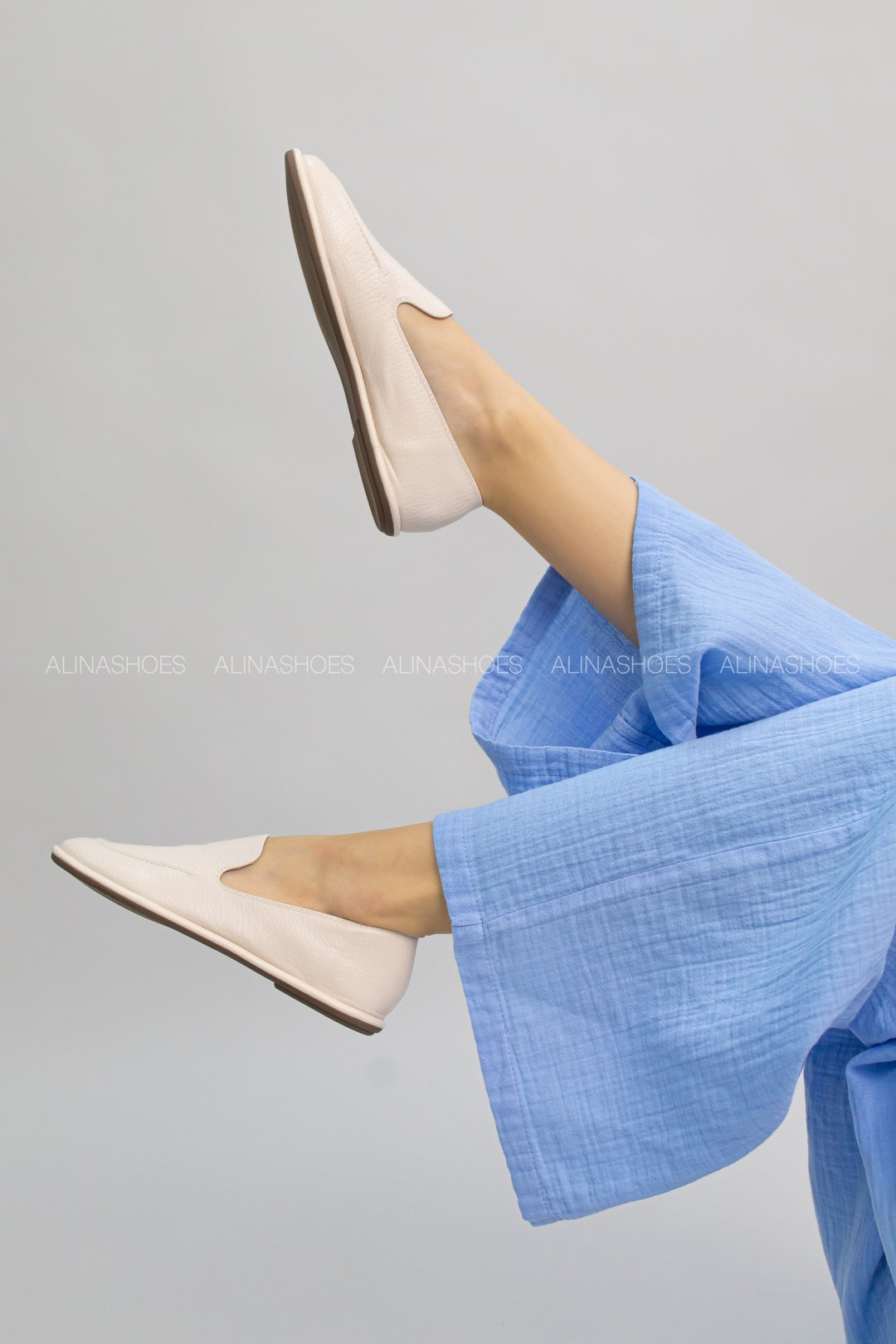 Мокасины alinashoes бежевый купить,NaN
