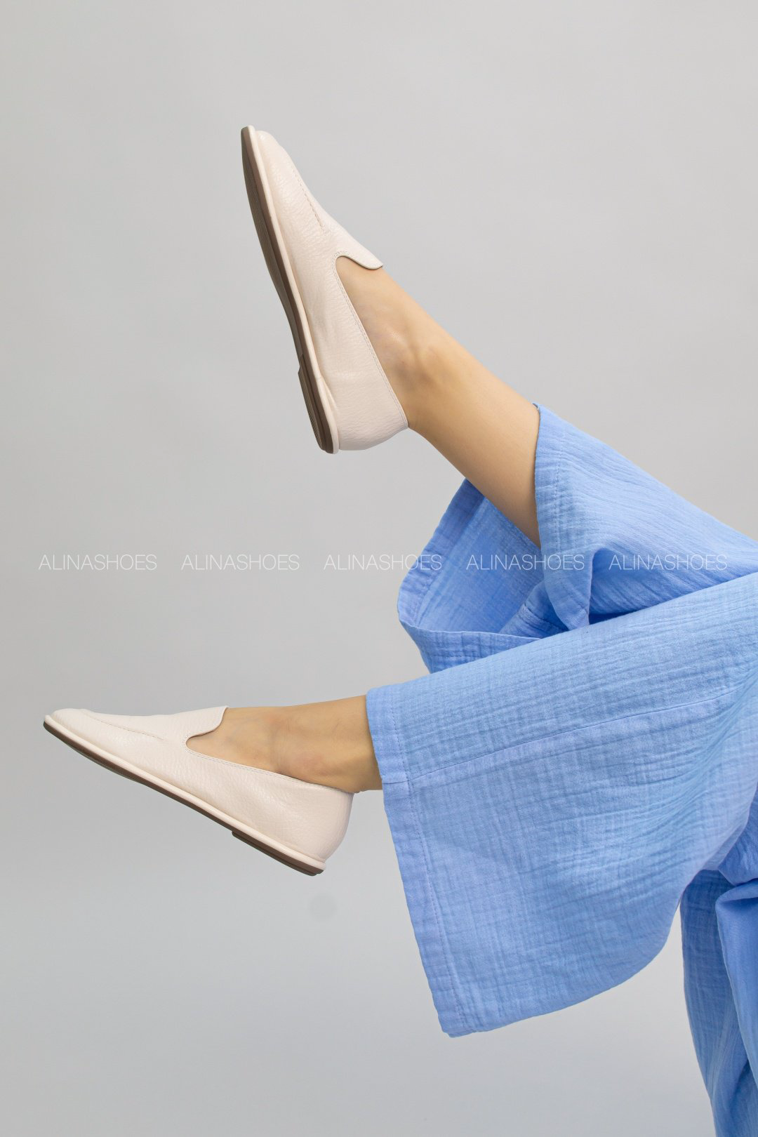 Мокасины alinashoes бежевый купить,NaN