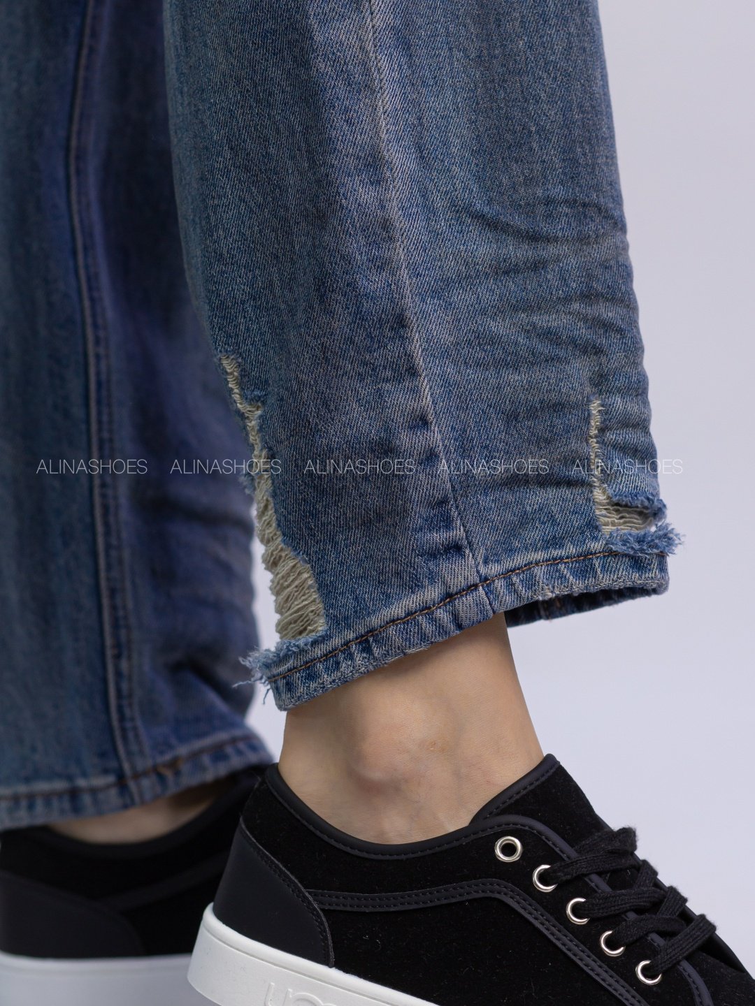 Джинсы прямые alinashoes голубой купить,NaN