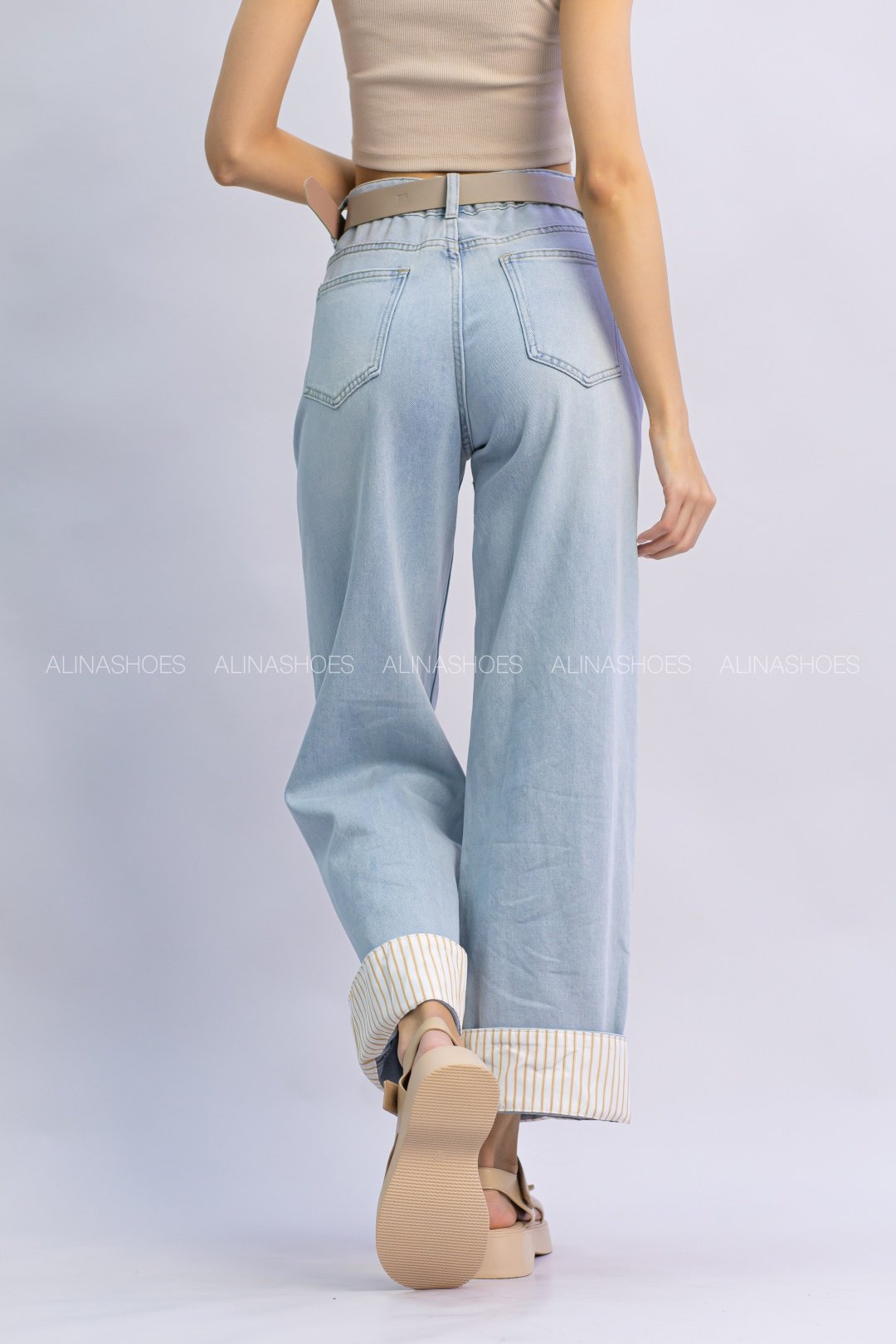 Джинсы прямые alinashoes голубой купить,NaN