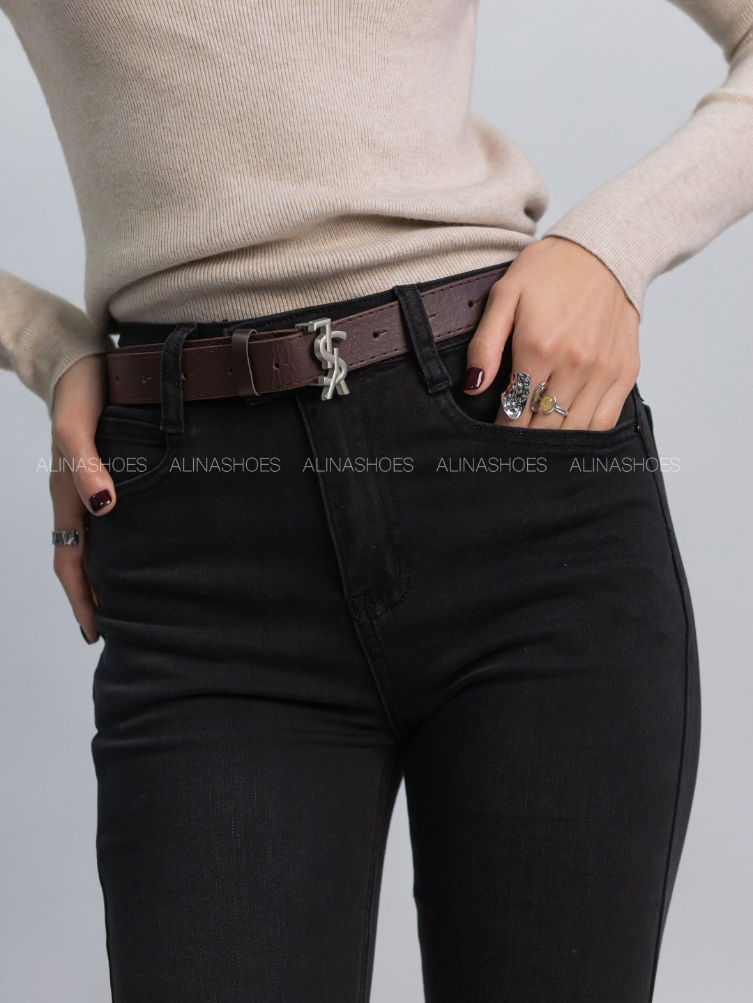Джинсы клеш alinashoes черный купить,NaN