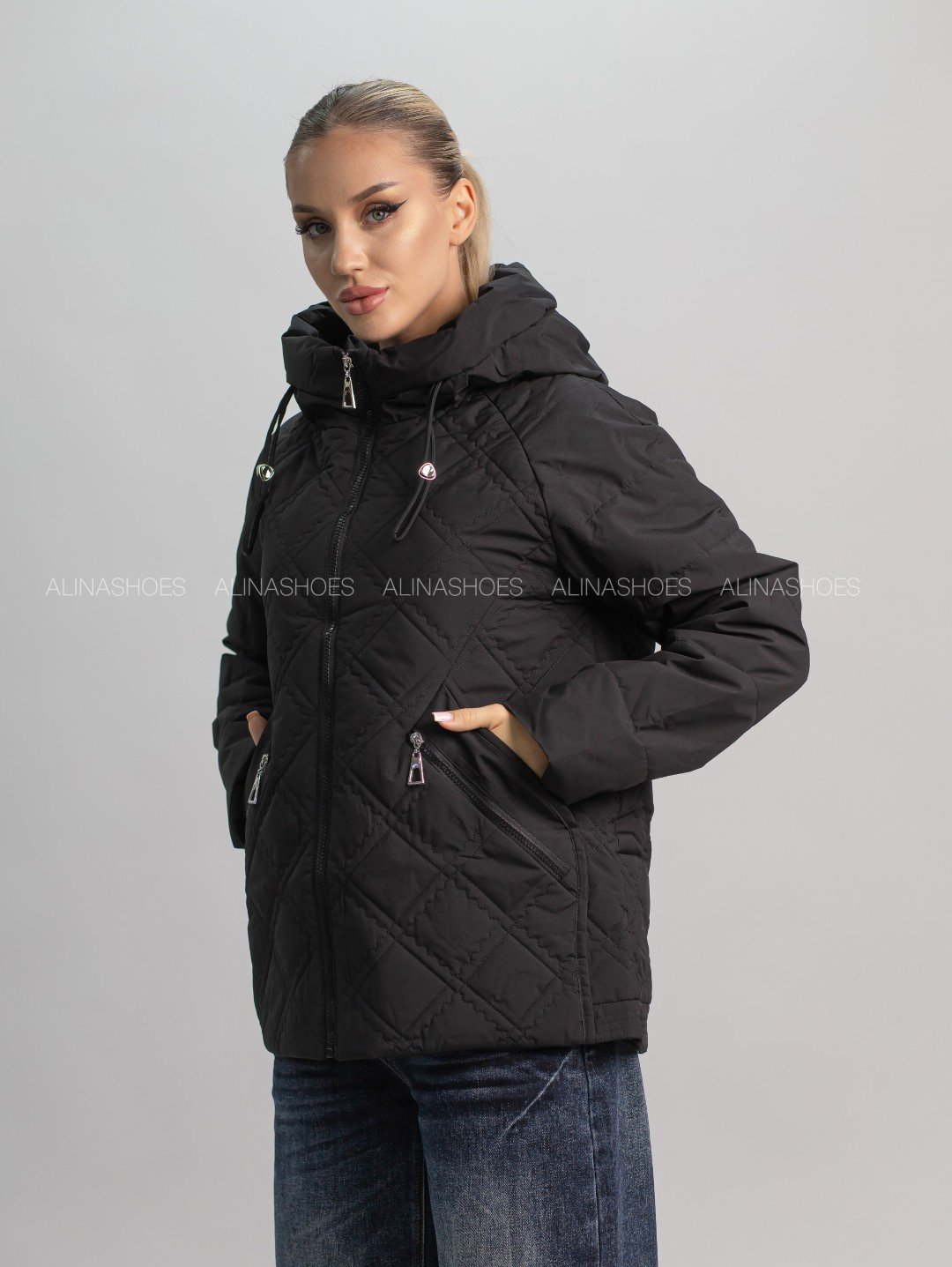 Демисезонная куртка alinashoes черный купить,NaN