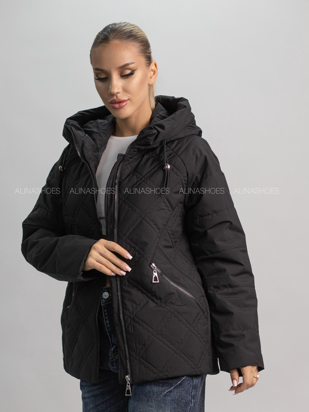 Демисезонная куртка alinashoes черный купить,NaN