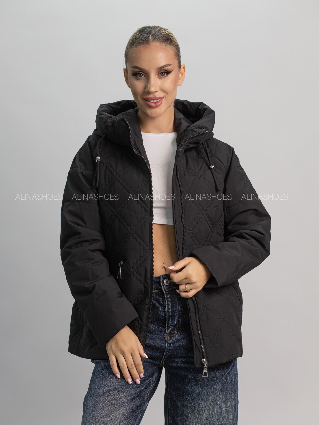 Демисезонная куртка alinashoes черный купить,NaN