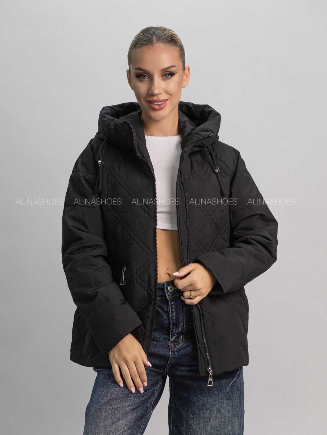 Демисезонная куртка alinashoes черный купить,NaN
