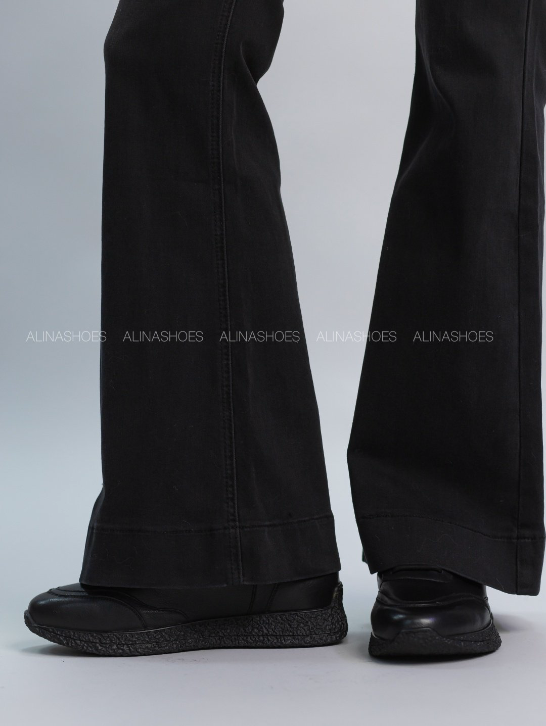 Джинсы клеш alinashoes черный купить,NaN