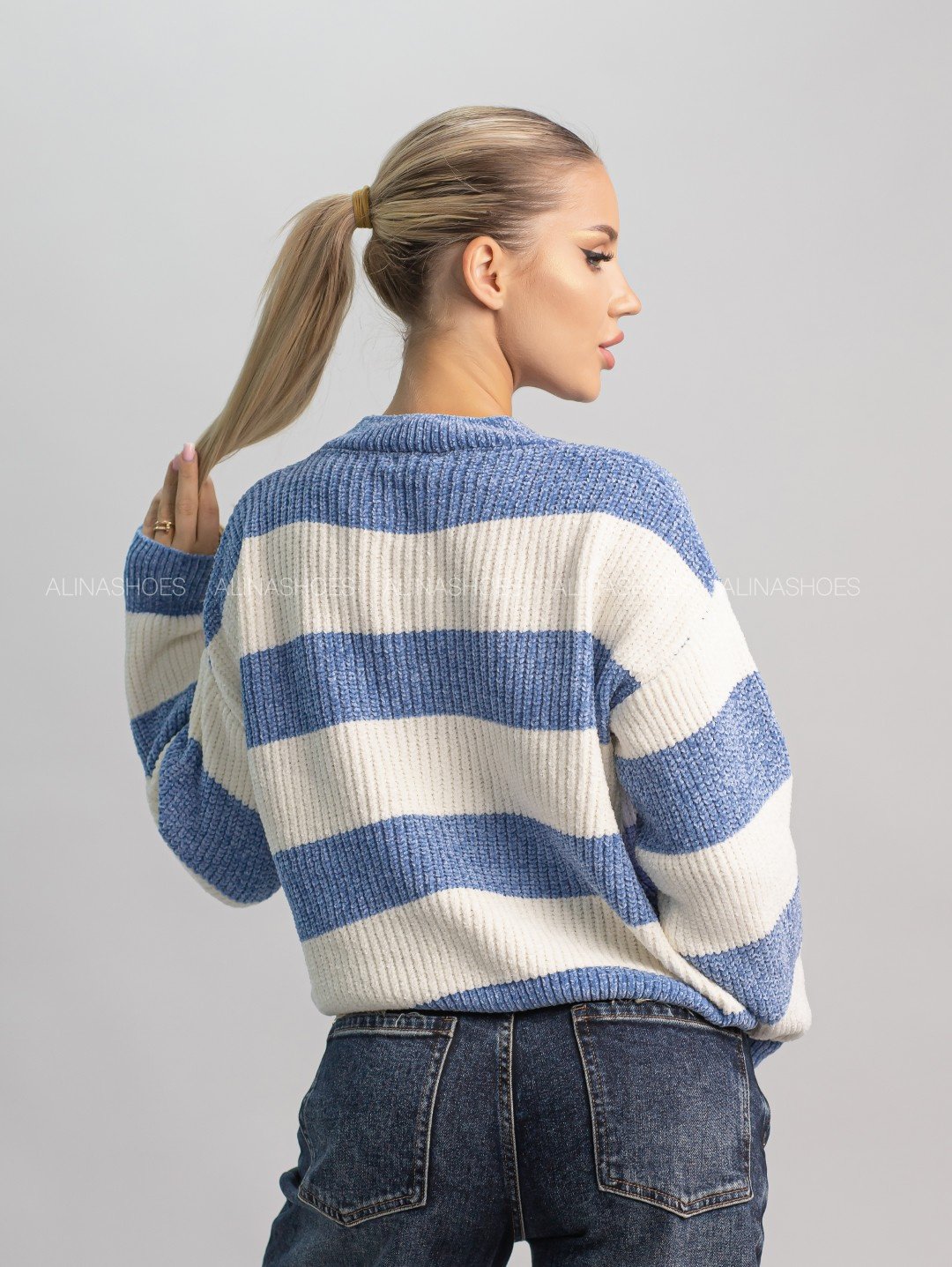 Джемпер alinashoes голубой купить,NaN
