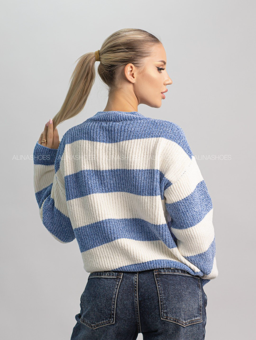 Джемпер alinashoes голубой купить,NaN