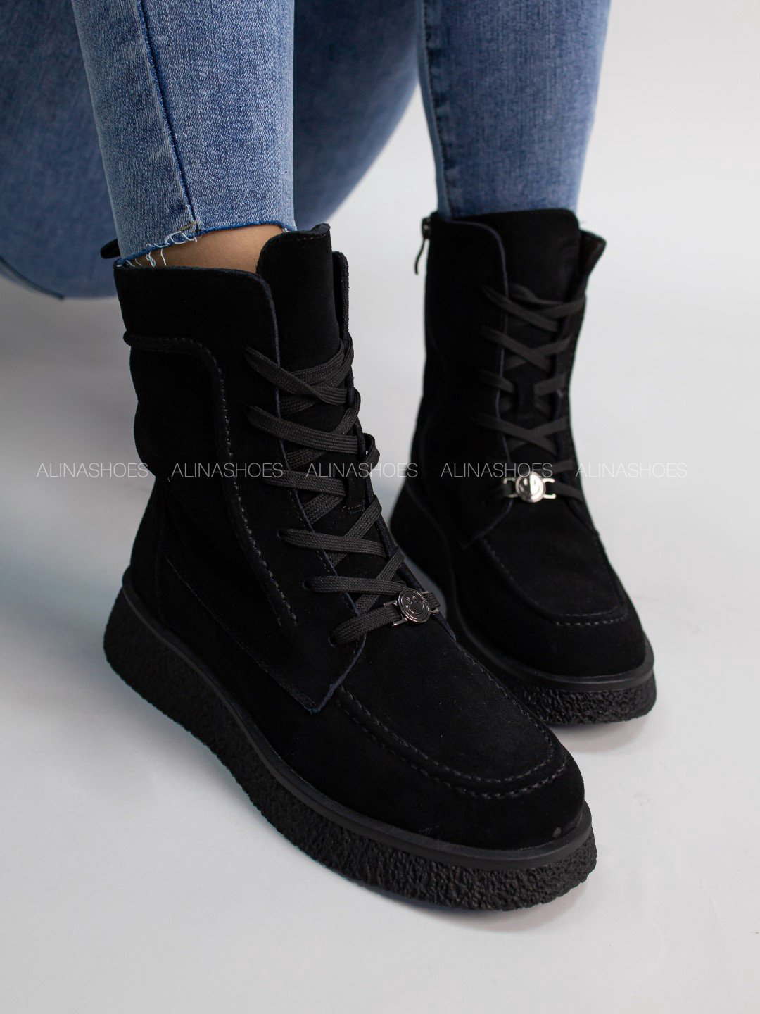 Ботинки alinashoes black 37 купить,NaN