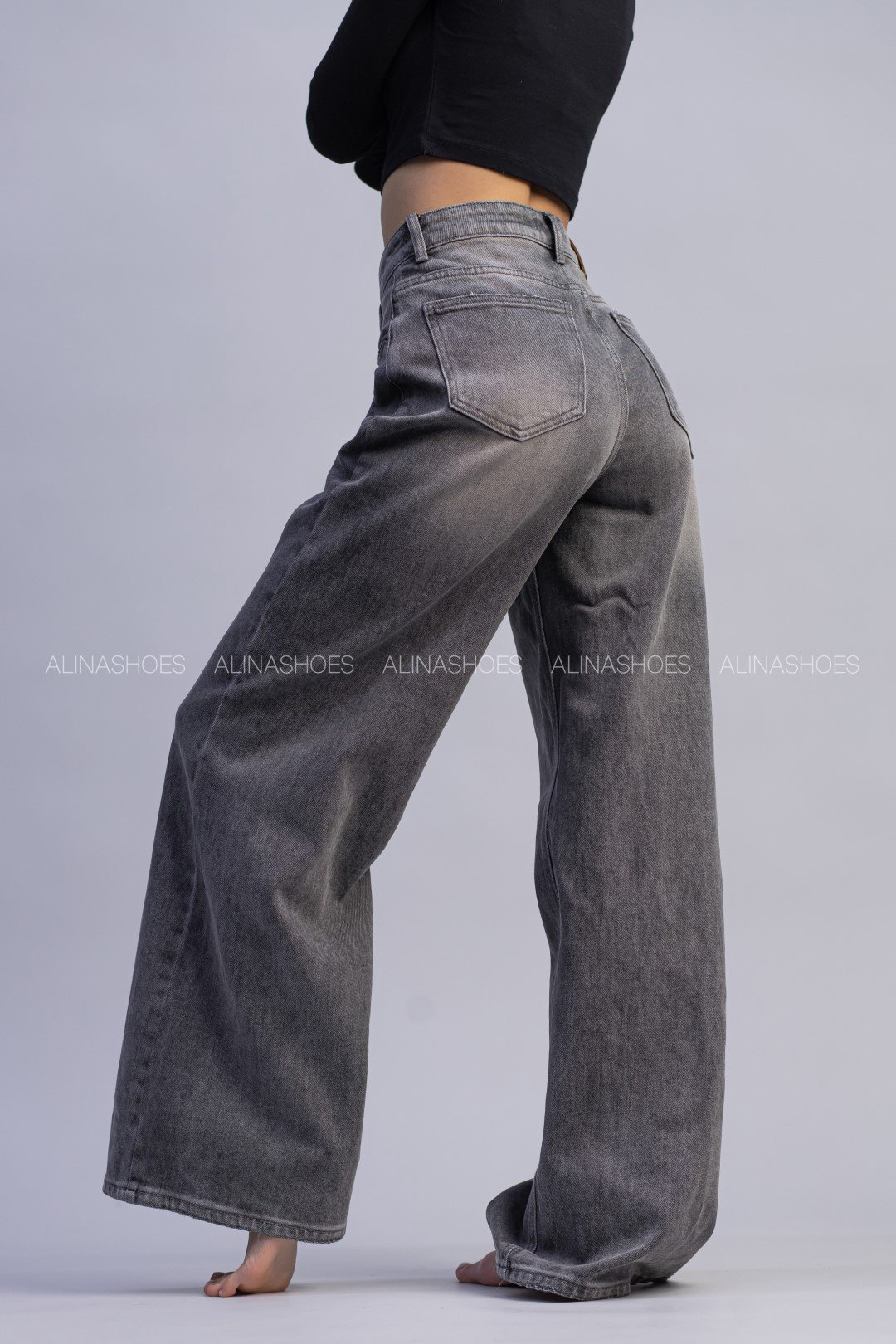 Джинсы прямые alinashoes графит купить,NaN