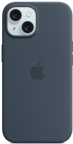 Чехол Apple Silicone Case MagSafe для Apple iPhone 15 Storm Blue купить,NaN