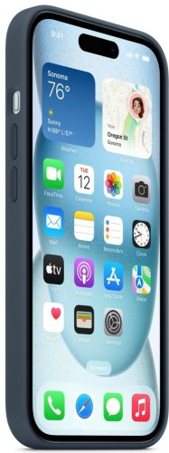 Чехол Apple Silicone Case MagSafe для Apple iPhone 15 Storm Blue купить,NaN
