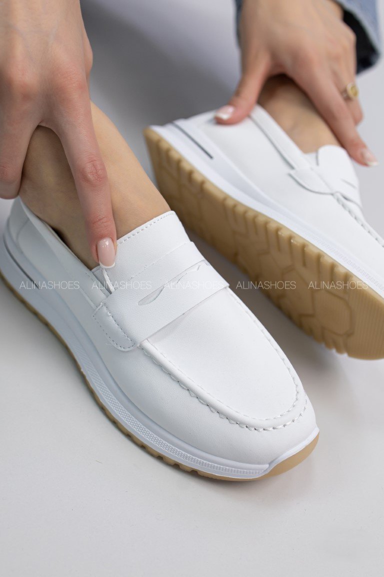 Мокасины alinashoes белый купить,NaN