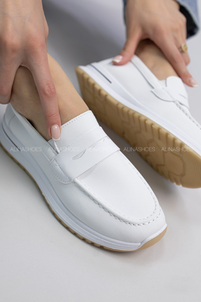 Мокасины alinashoes белый купить,NaN