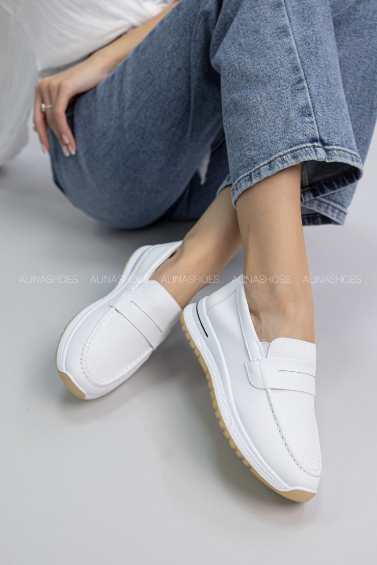Мокасины alinashoes белый купить,NaN