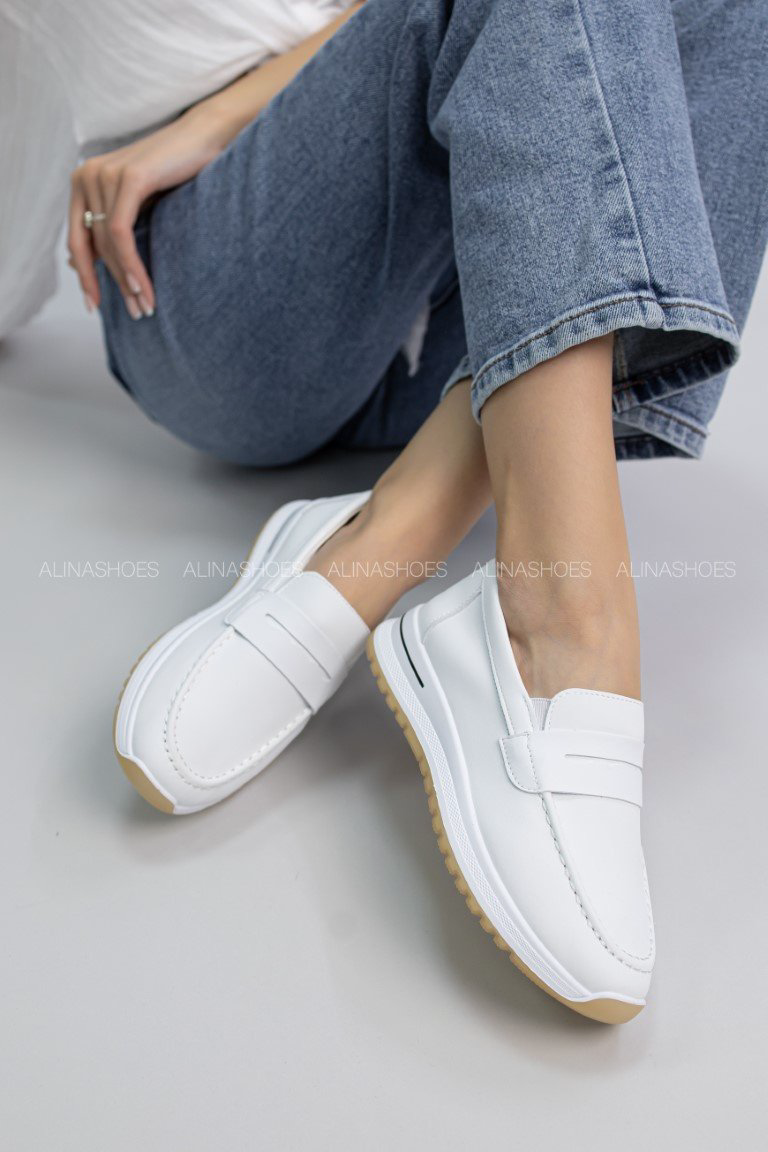 Мокасины alinashoes белый купить,NaN