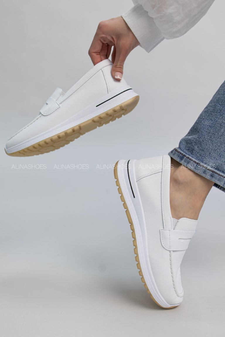 Мокасины alinashoes белый купить,NaN