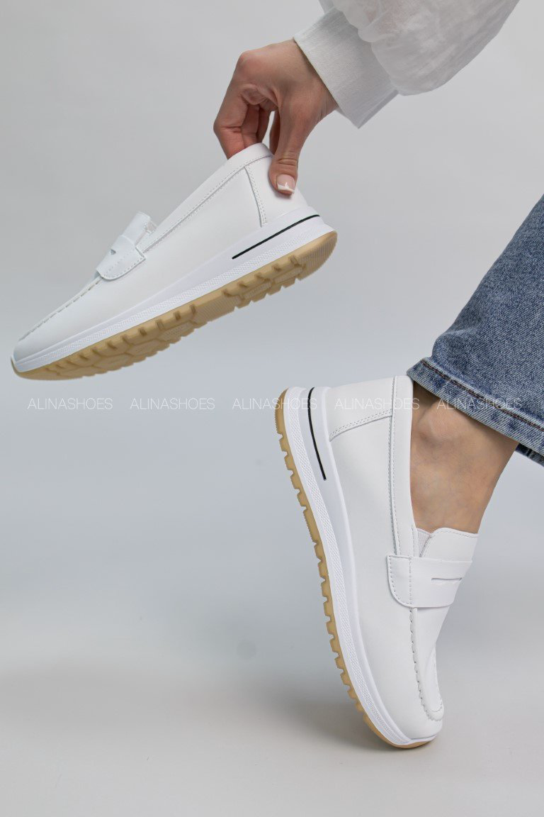 Мокасины alinashoes белый купить,NaN