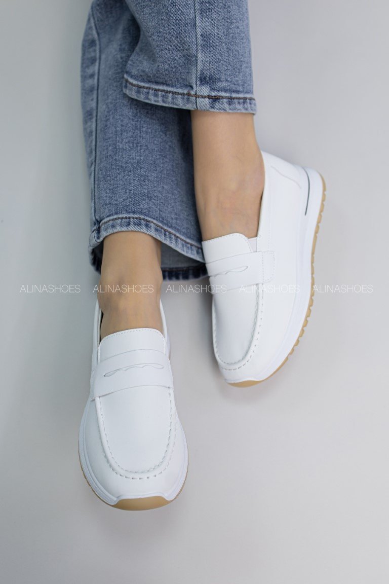 Мокасины alinashoes белый купить,NaN
