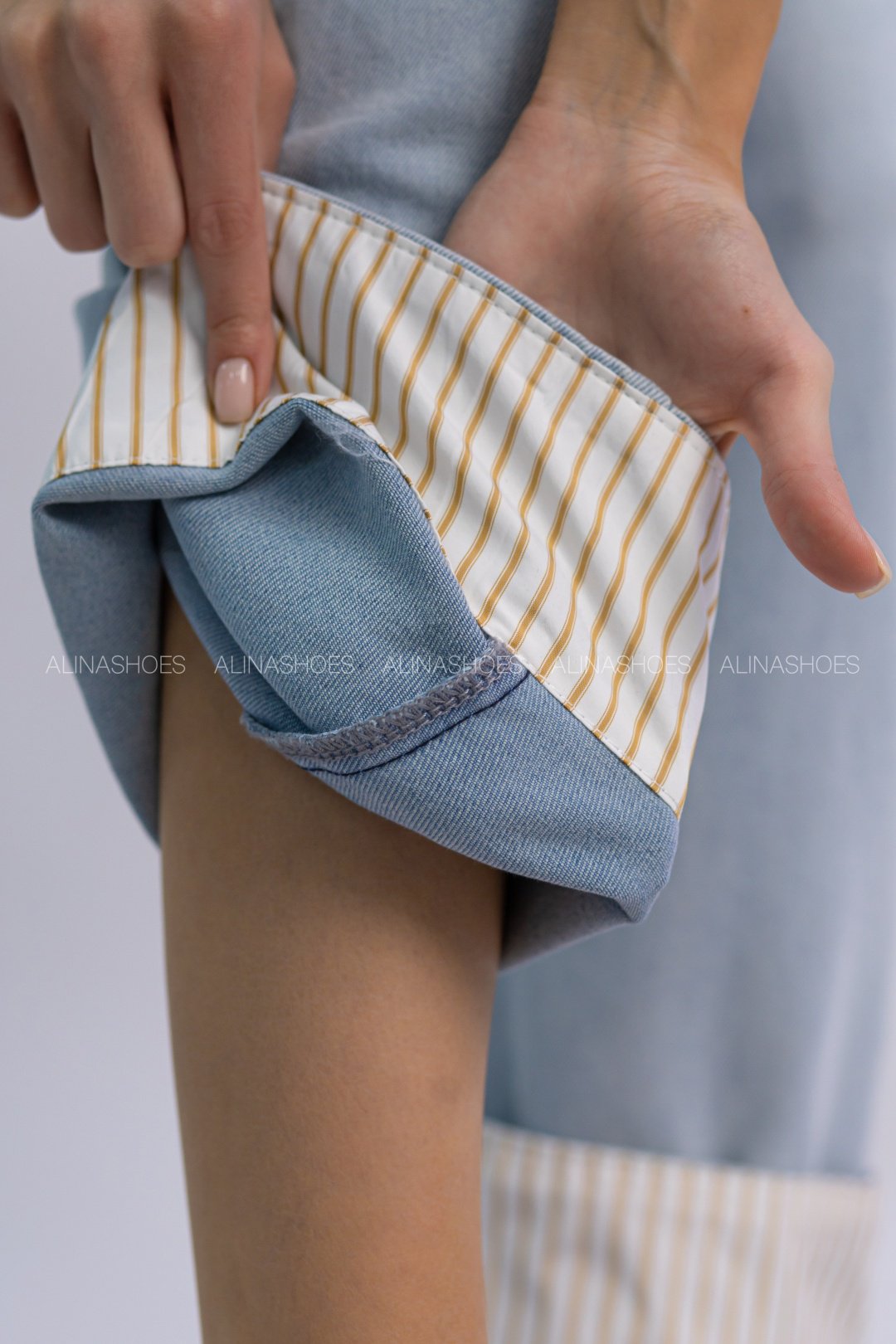 Джинсы прямые alinashoes голубой купить,NaN