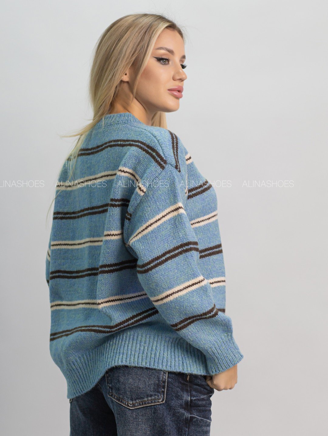 Джемпер alinashoes голубой купить,NaN