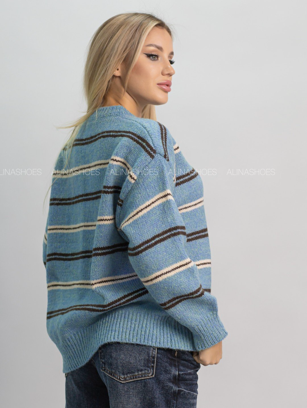 Джемпер alinashoes голубой купить,NaN