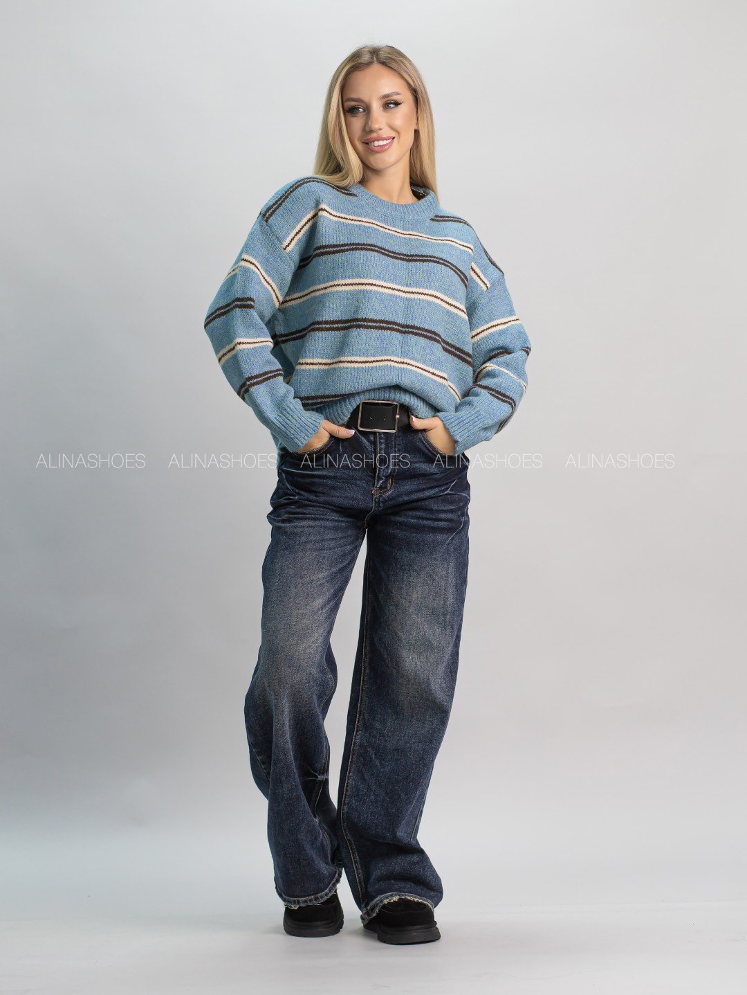 Джемпер alinashoes голубой купить,NaN