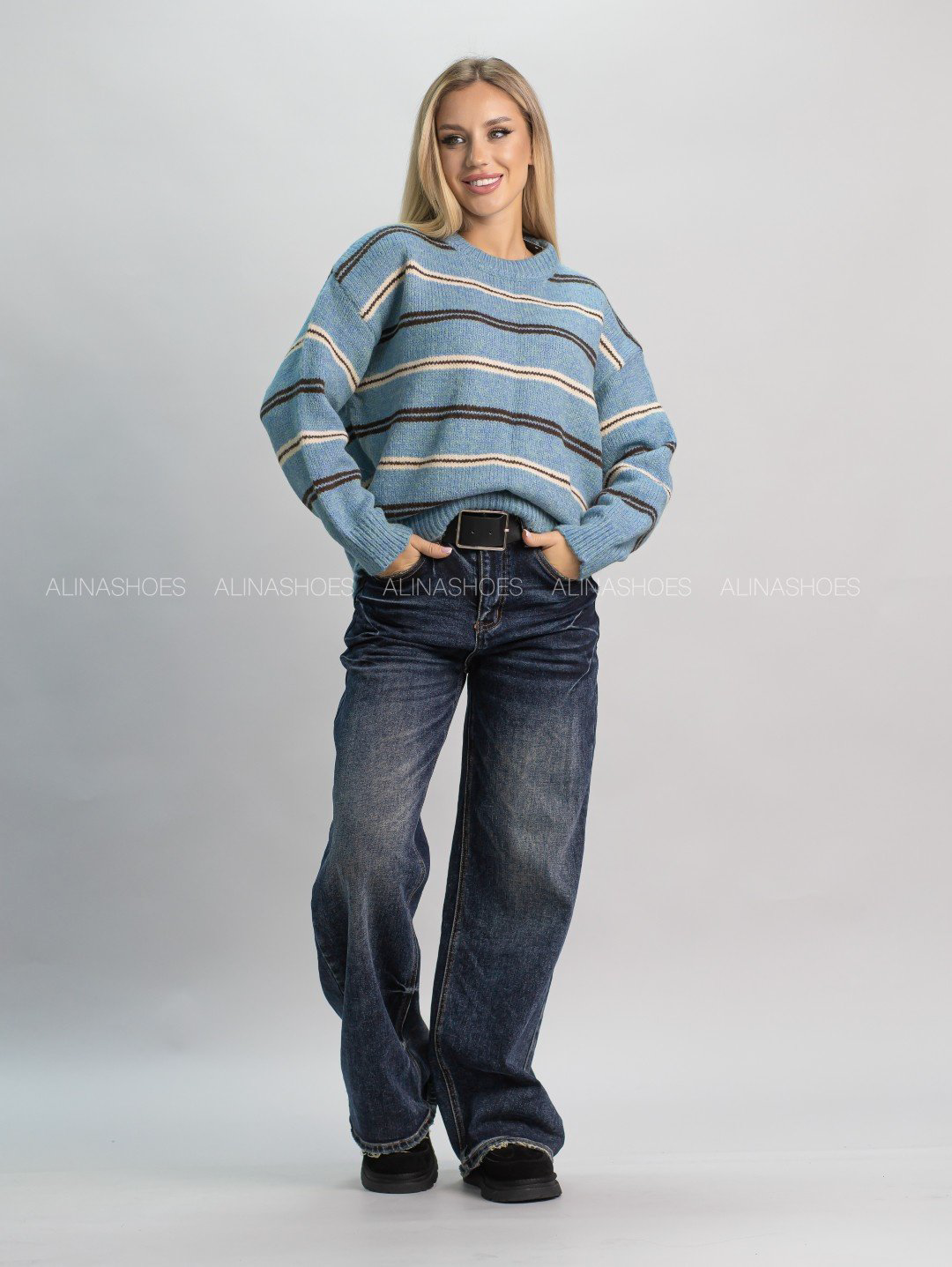 Джемпер alinashoes голубой купить,NaN
