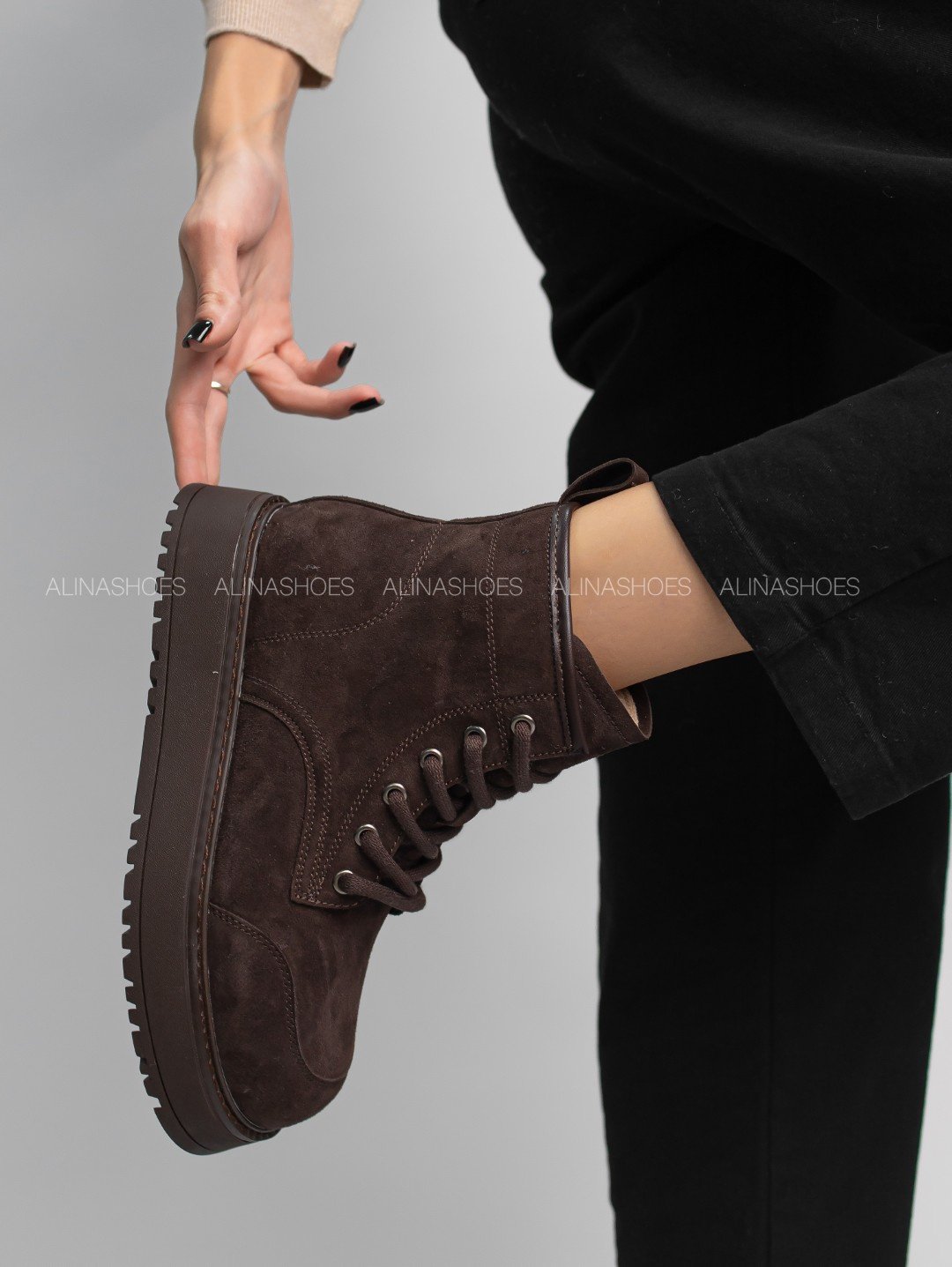 Ботинки alinashoes brown 40 купить,NaN
