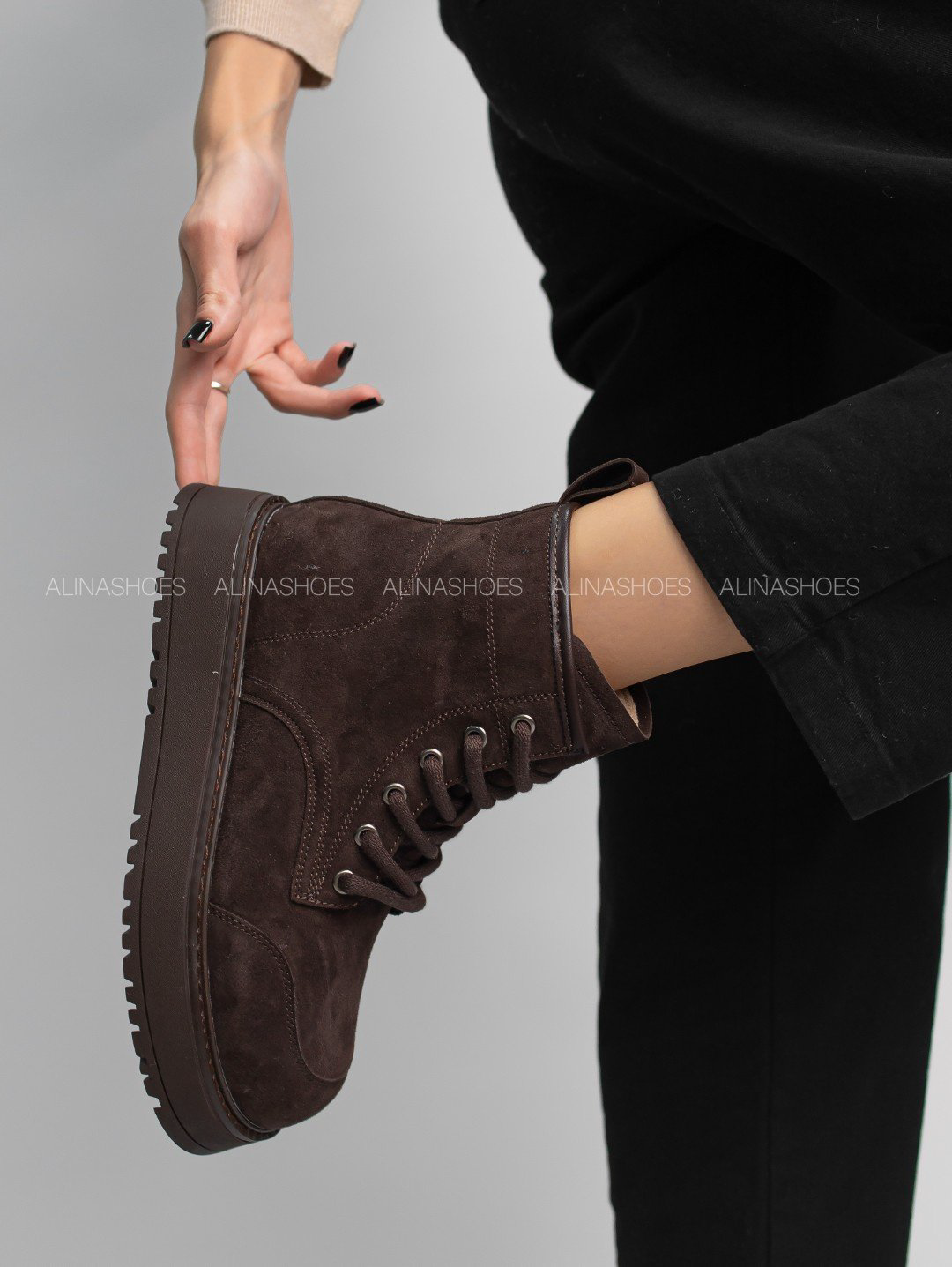 Ботинки alinashoes brown 40 купить,NaN