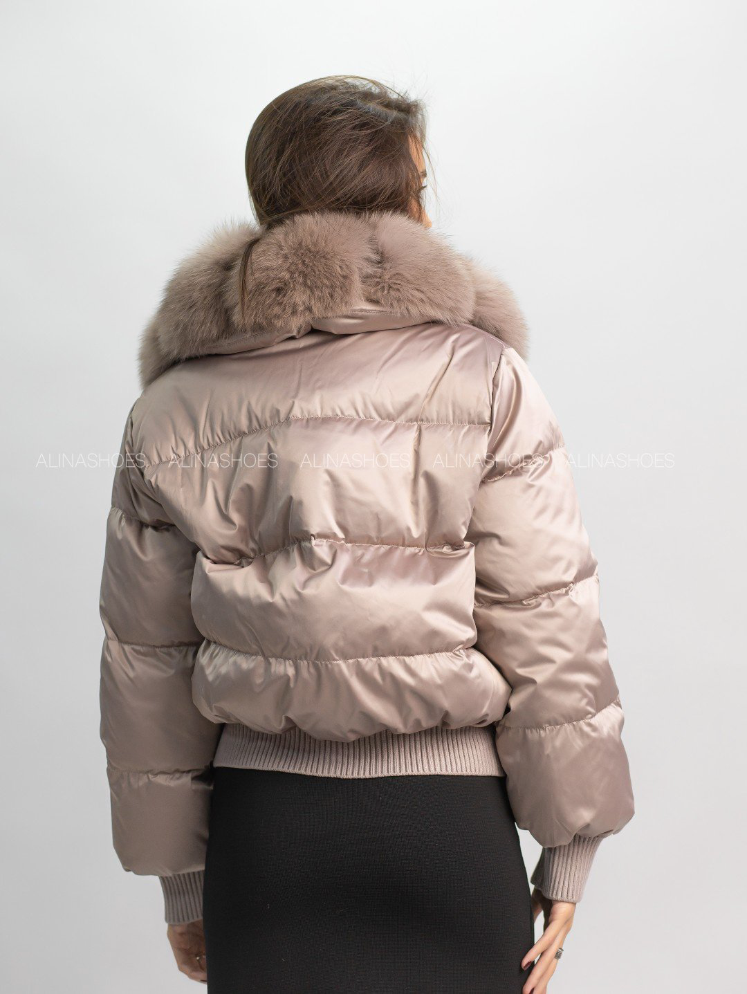 Пуховик alinashoes бежевый купить,NaN