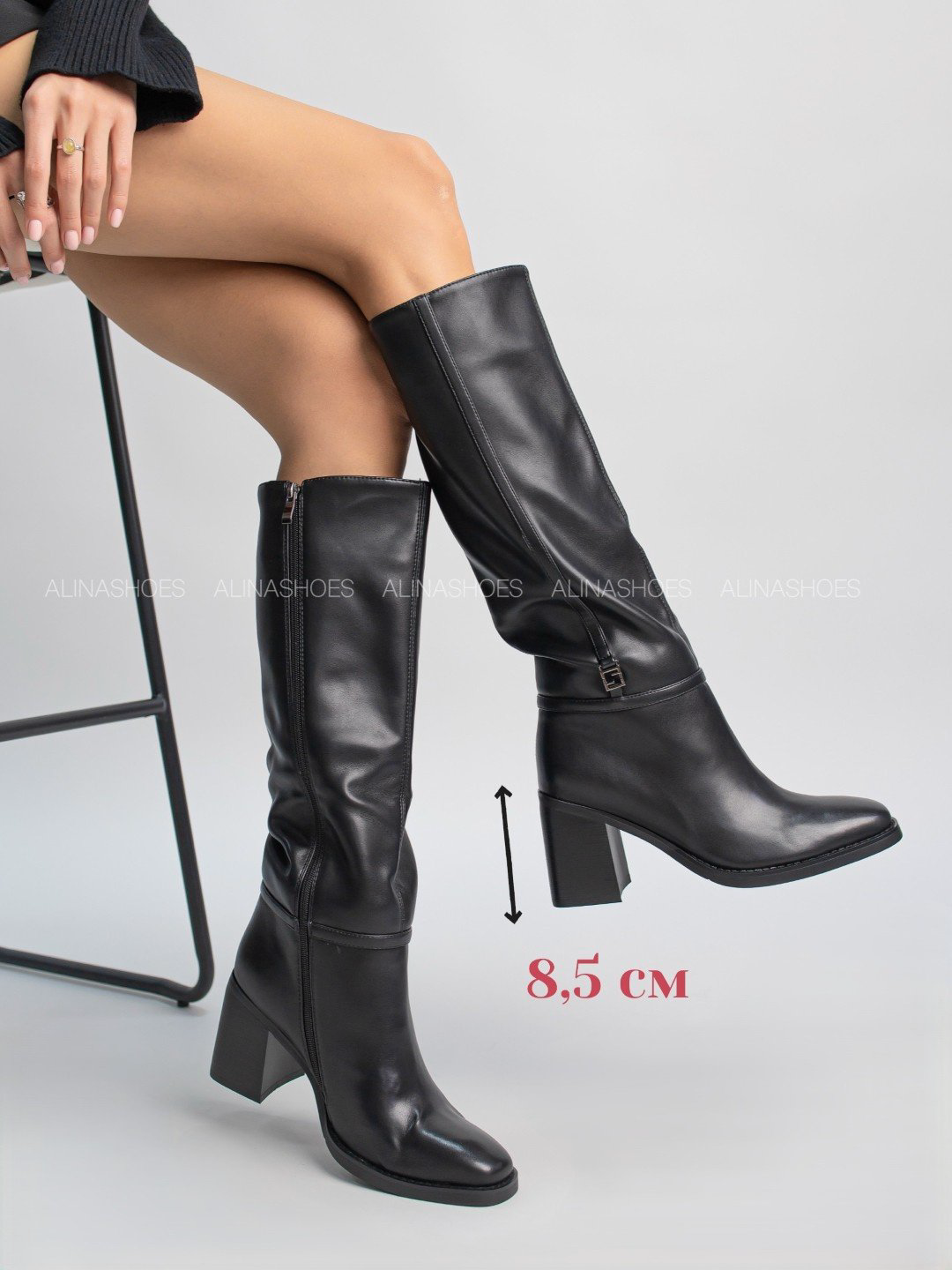 Сапоги alinashoes black 38 купить,NaN