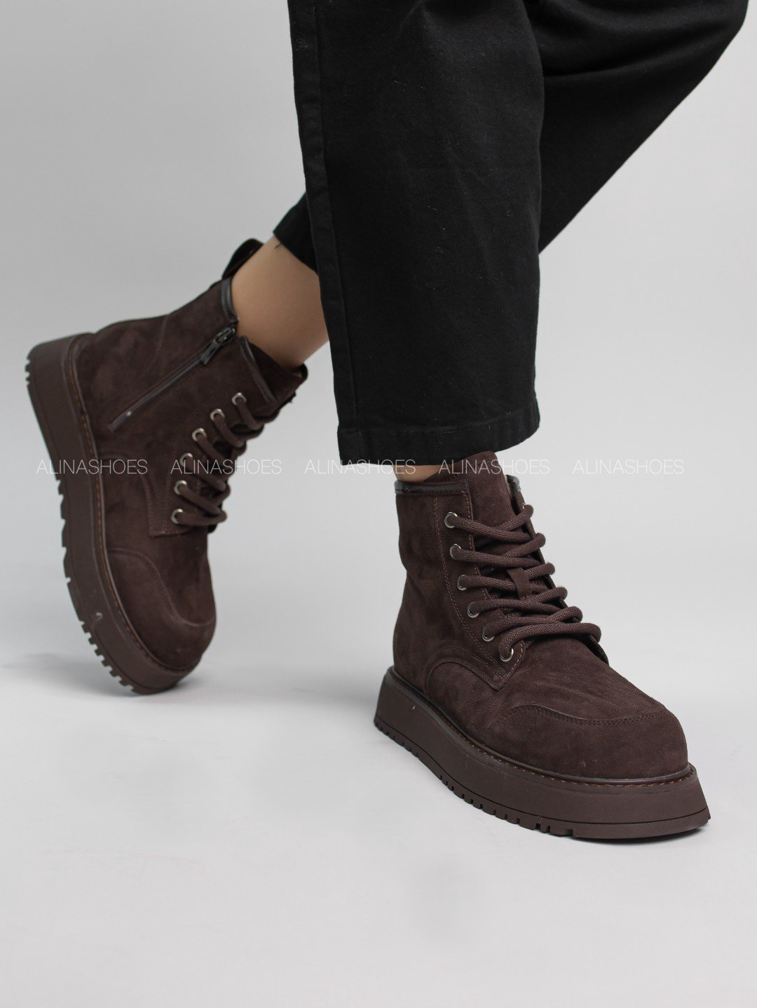 Ботинки alinashoes brown 40 купить,NaN