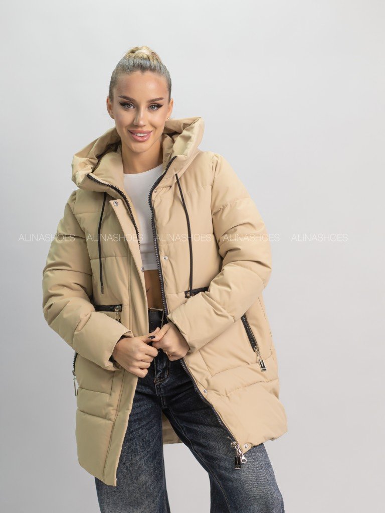 Зимняя куртка alinashoes темно-бежевый купить,NaN