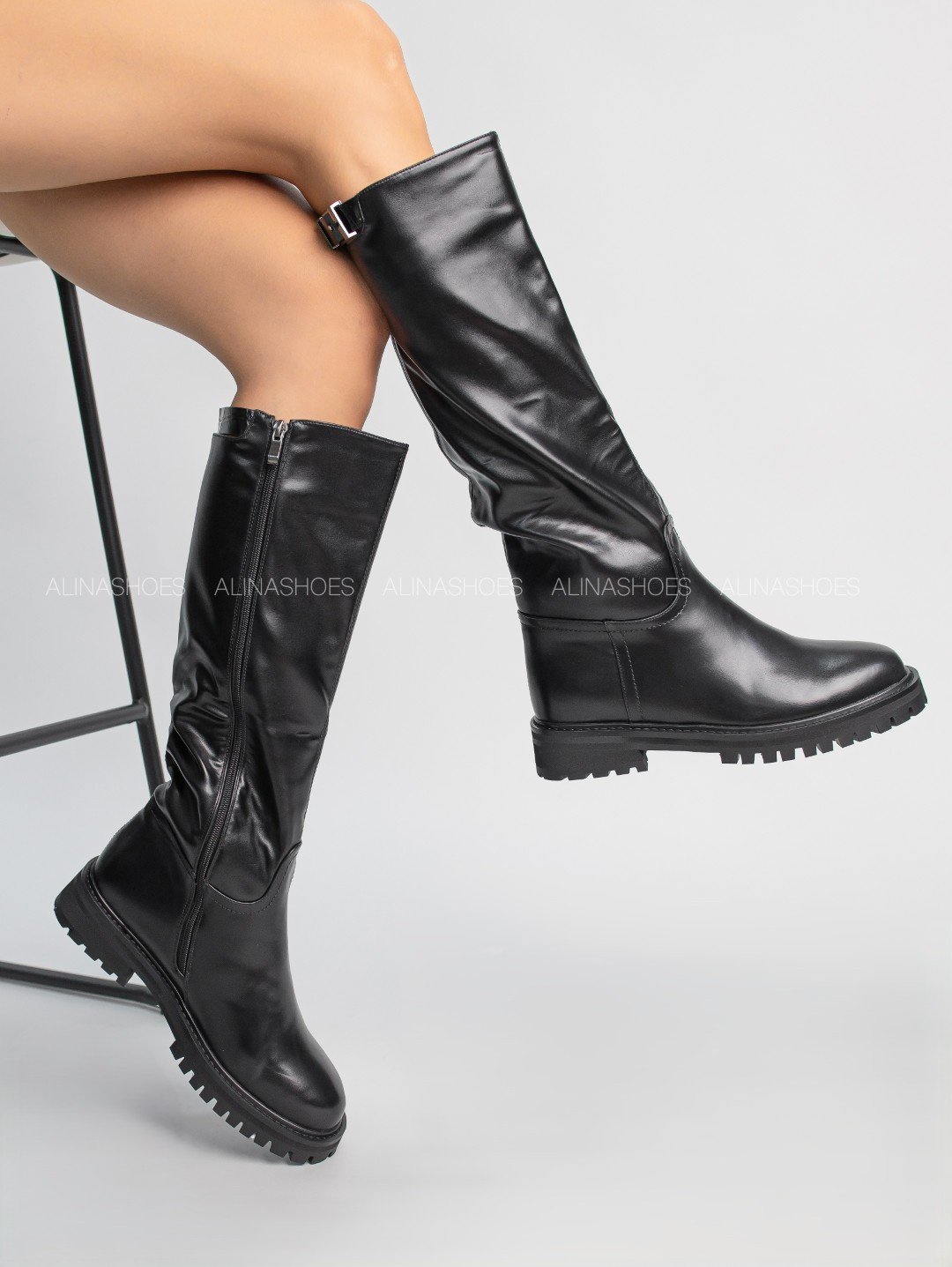 Сапоги alinashoes черный купить,NaN