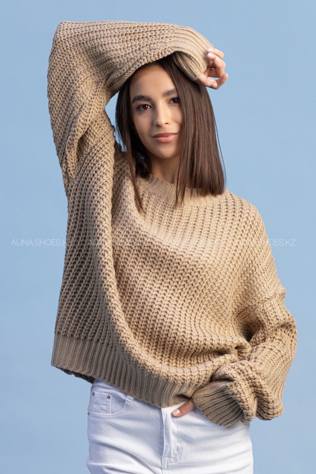 Джемпер alinashoes бежевый купить,NaN