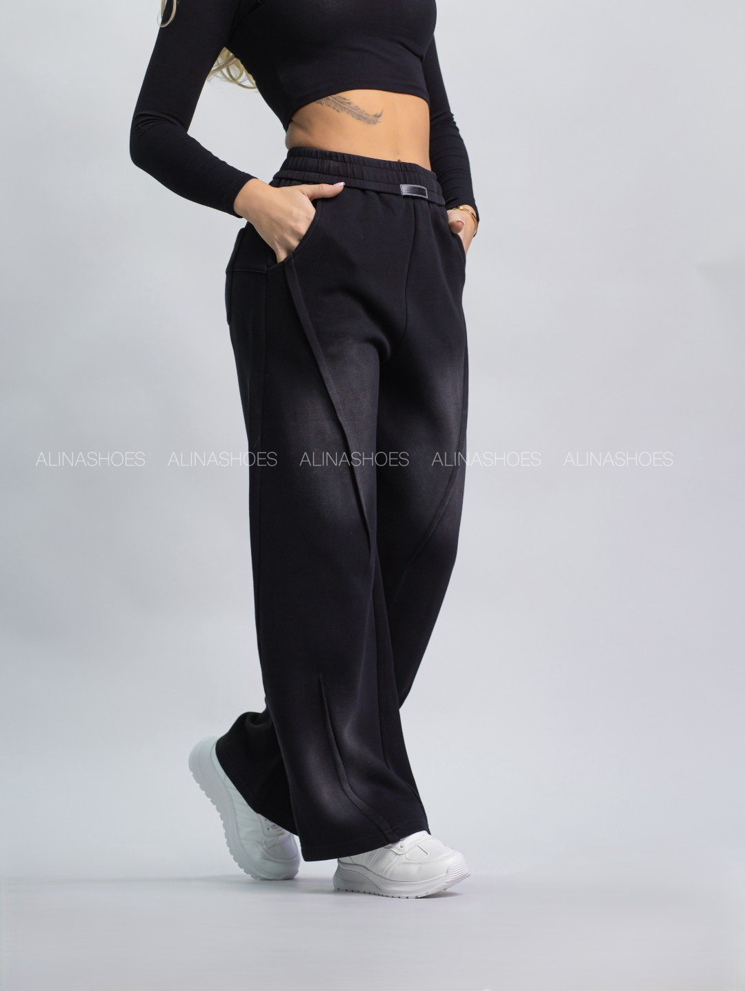 Повседневные брюки alinashoes черный купить,NaN