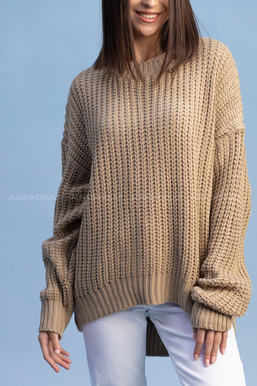 Джемпер alinashoes бежевый купить,NaN