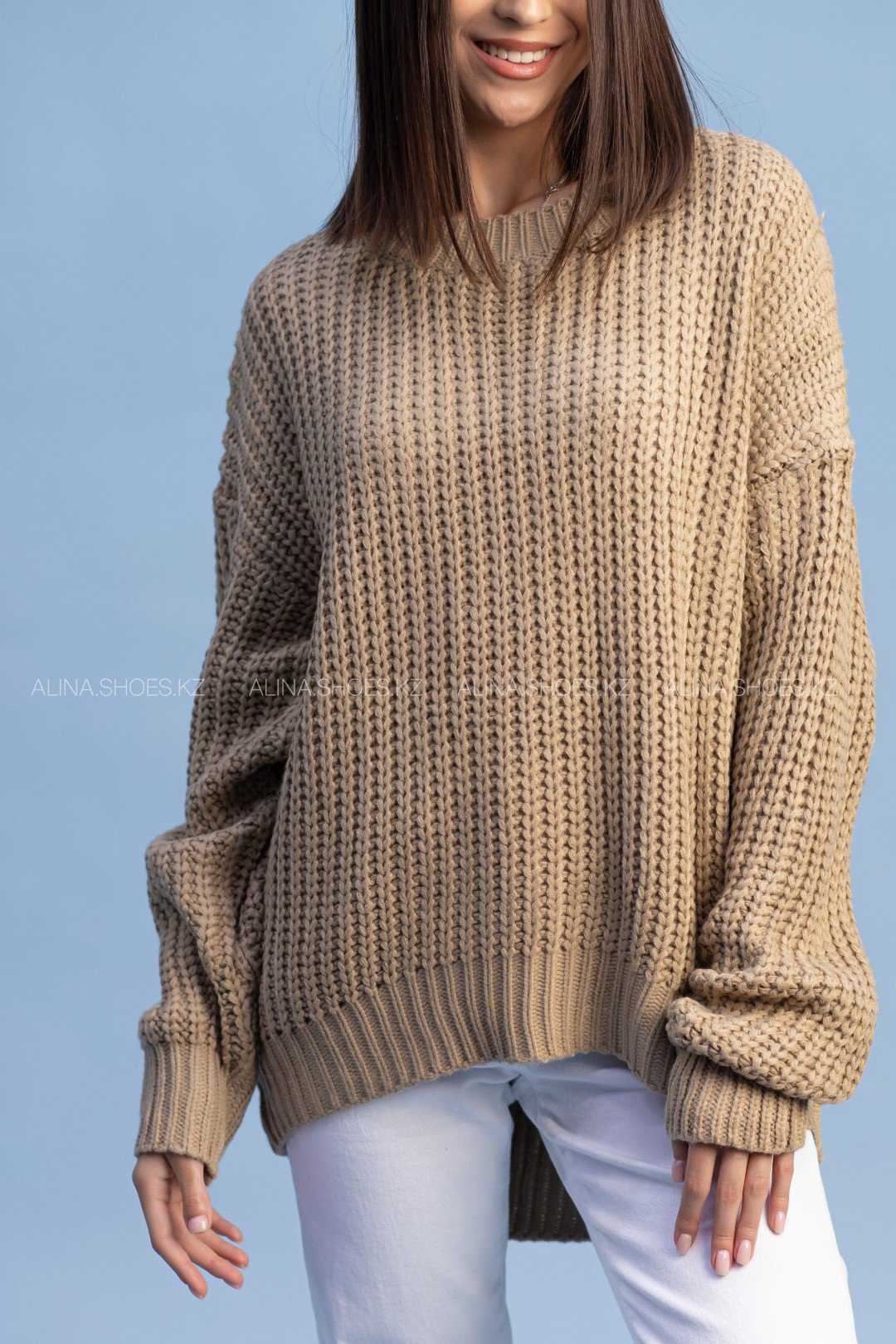 Джемпер alinashoes бежевый купить,NaN