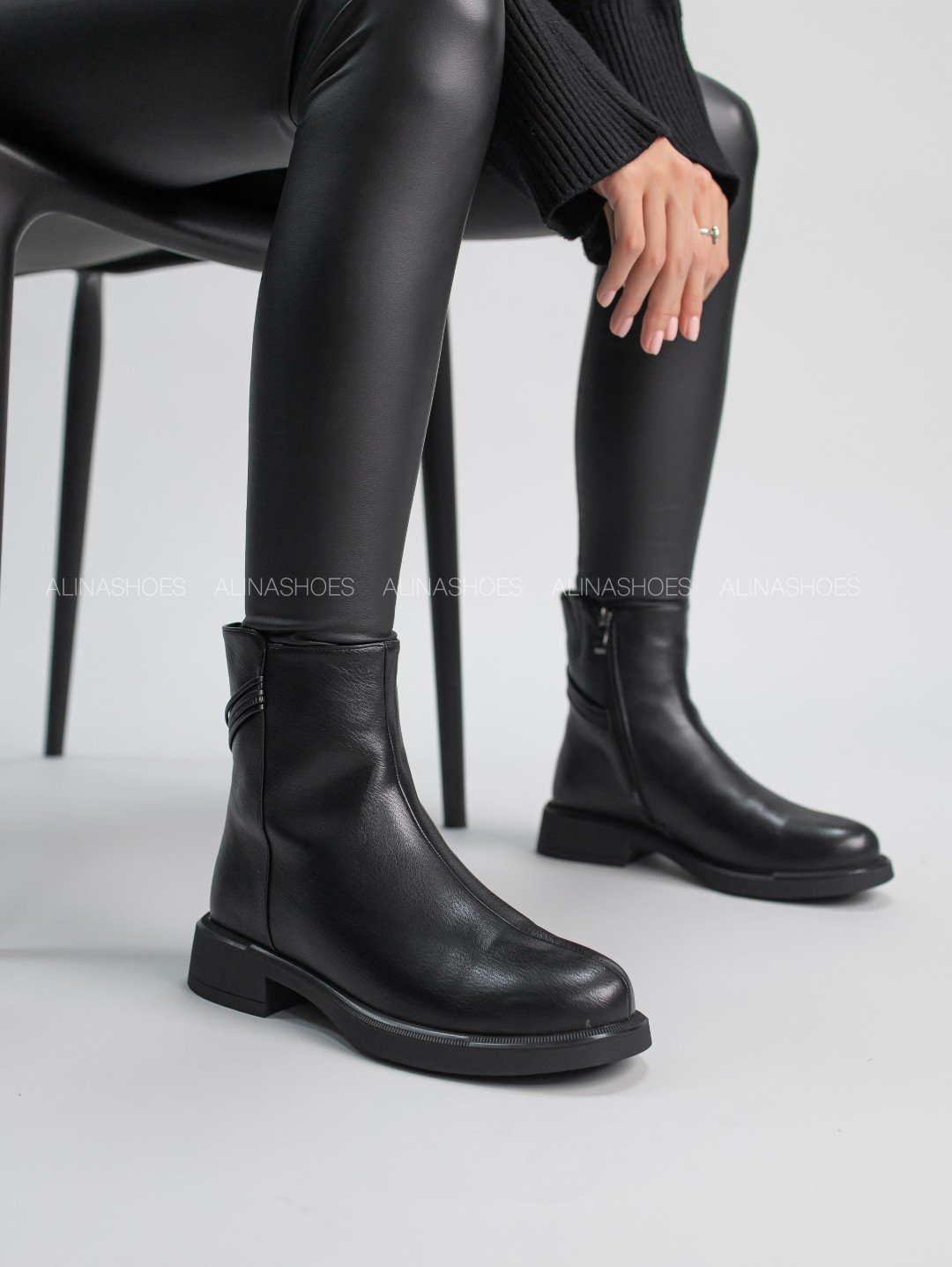 Ботинки alinashoes черный купить,NaN