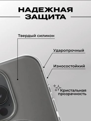 Чехол Usams для Apple iPhone 16 Pro прозрачный купить,490