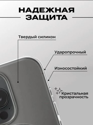 Чехол Usams для Apple iPhone 16 Pro прозрачный купить,490