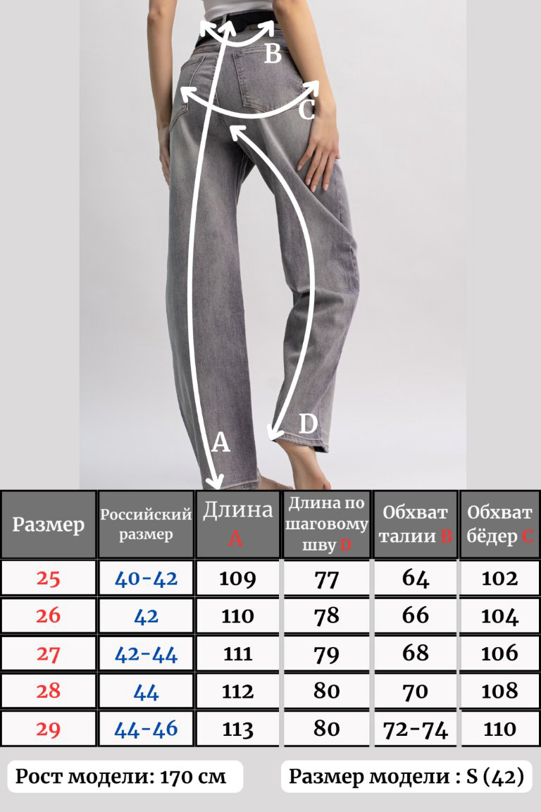 Джинсы прямые alinashoes серый купить,NaN