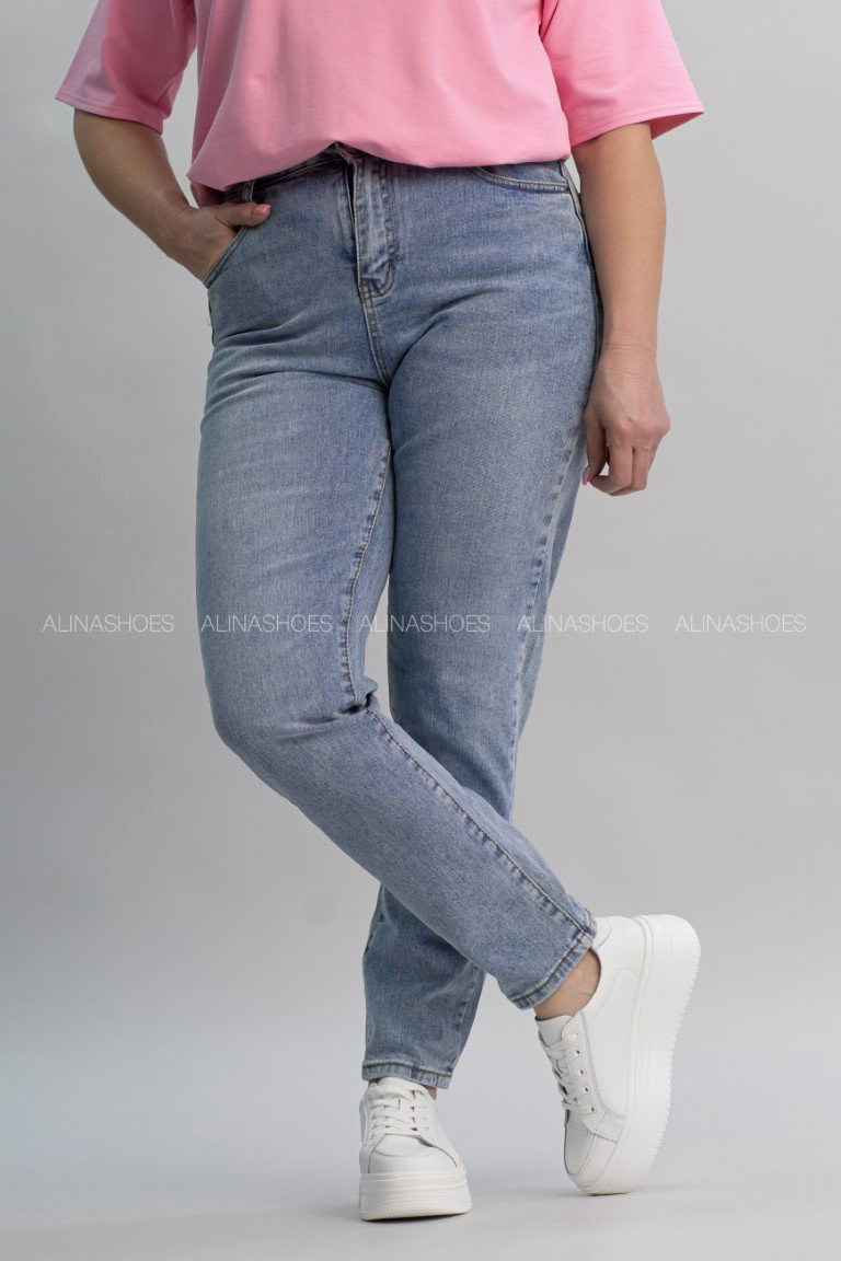 Джинсы зауженные alinashoes голубой купить,NaN