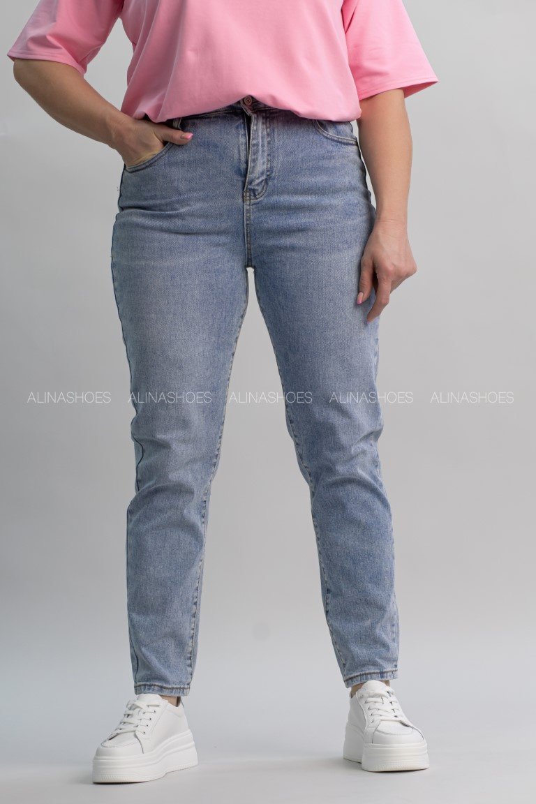 Джинсы зауженные alinashoes голубой купить,NaN