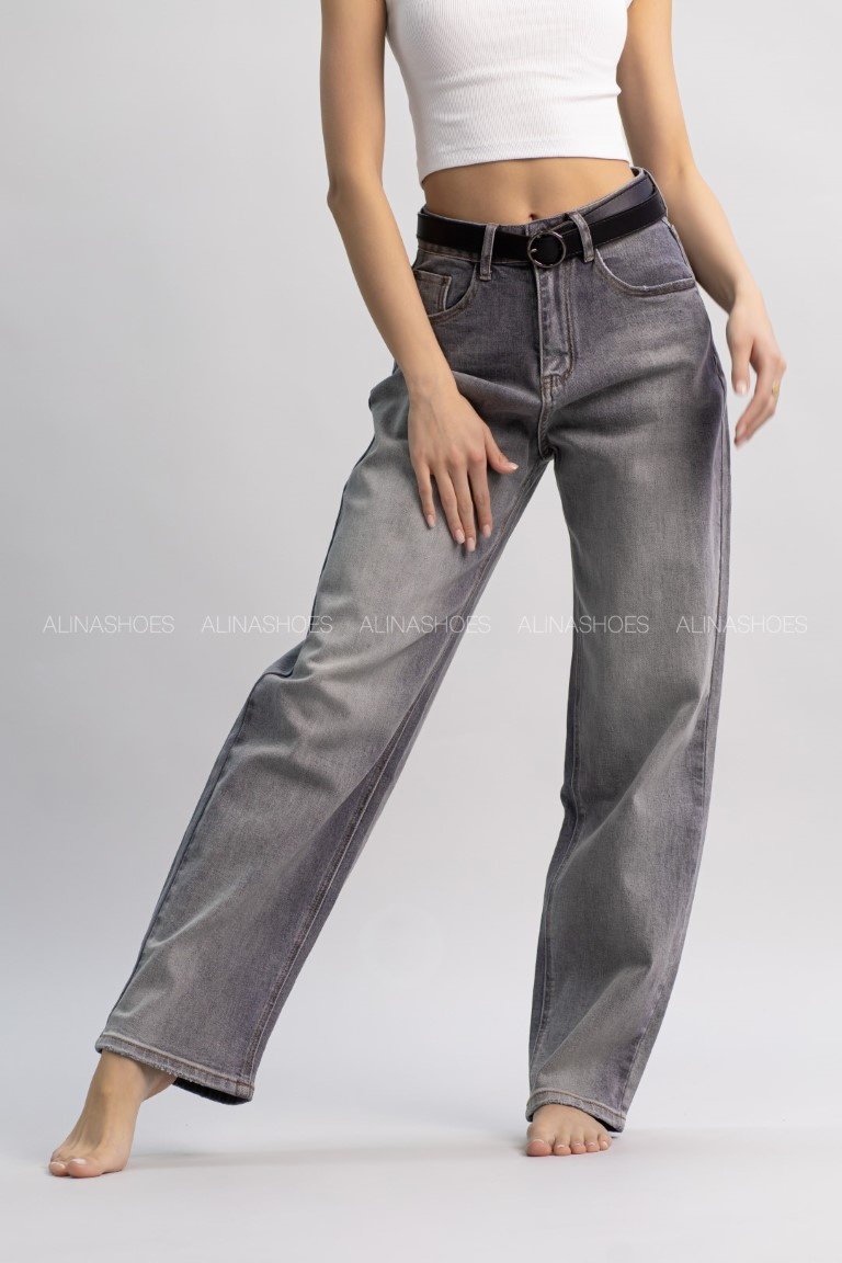 Джинсы прямые alinashoes серый купить,NaN