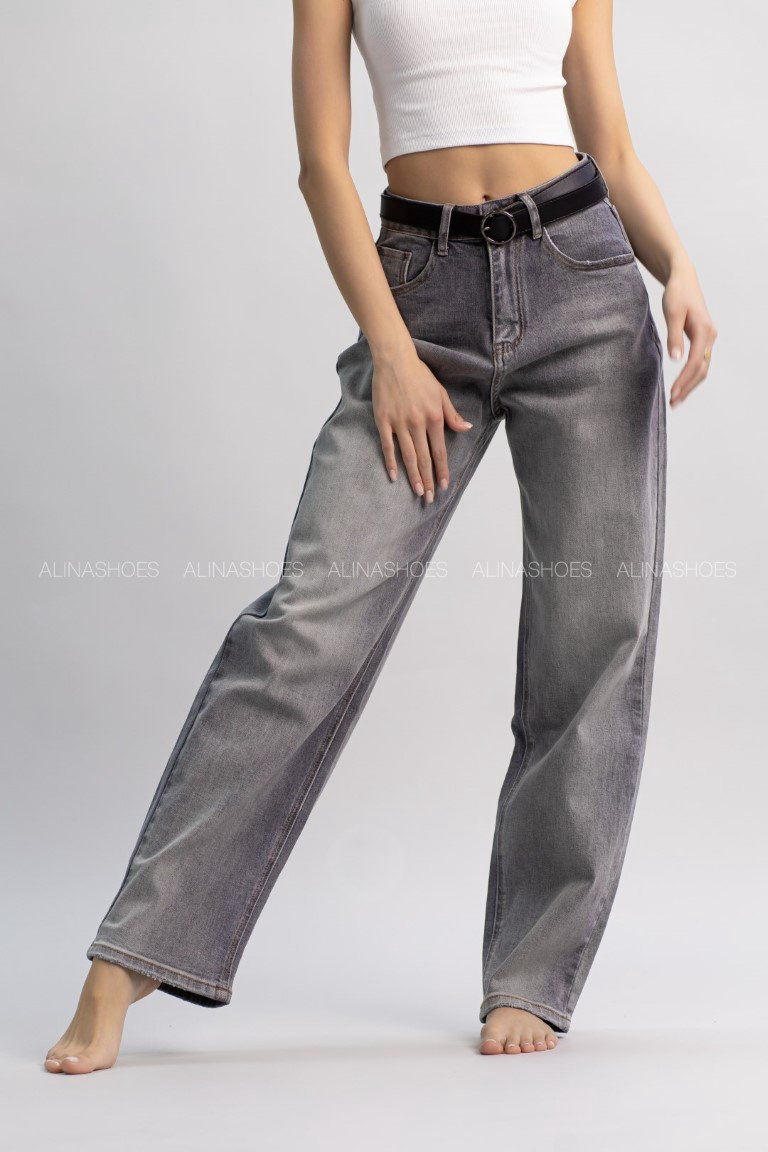 Джинсы прямые alinashoes серый купить,NaN